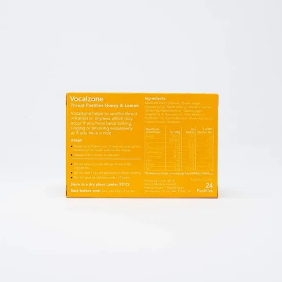 Picture of VOCALZONE THROAT PASTILLES - HONEY & LEMON