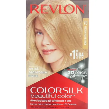 Picture of REVLON COLORSILK PERMANENT (70/7A) HAIR COLOUR MEDIUM ASH BLONDE (70/7A)