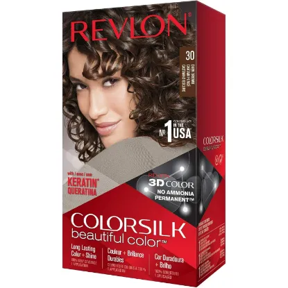 Picture of REVLON COLORSILK PERMANENT HAIR COLOUR DARK BROWN 30/3N