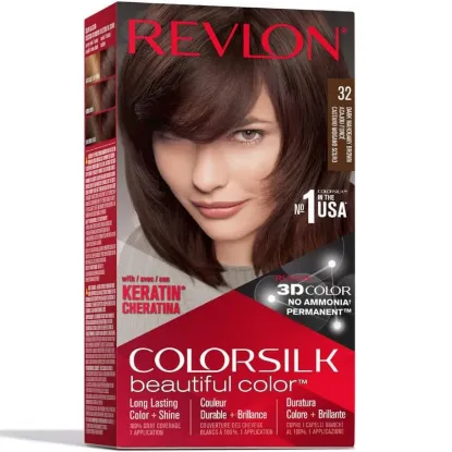 Picture of REVLON COLORSILK PERMANENT HAIR COLOUR DARK MAHOGANY BROWN 32/3RB