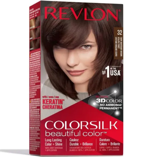 Picture of REVLON COLORSILK PERMANENT HAIR COLOUR DARK MAHOGANY BROWN 32/3RB