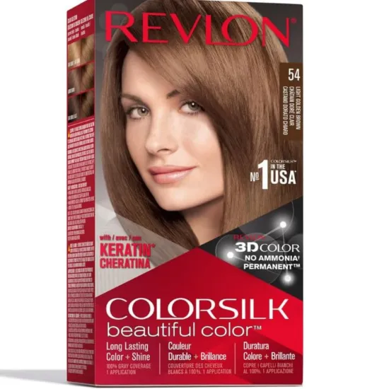 Picture of REVLON COLORSILK PERMANENT HAIR COLOUR LIGHT GOLDEN BROWN (54/5G)