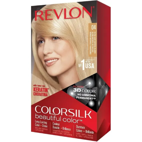 Picture of REVLON COLORSILK PERMANENT HAIR COLOUR ULTRA LIGHT NATURAL BLONDE (04/11N)