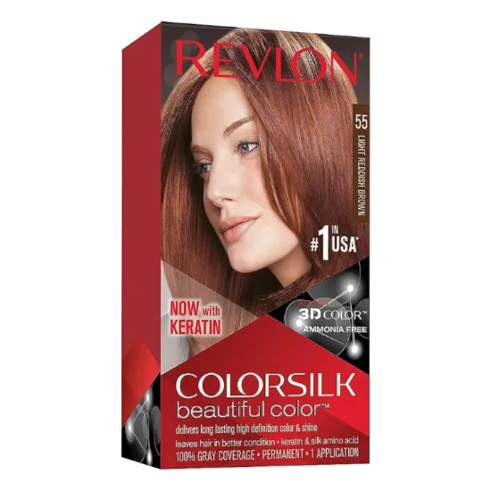 Picture of REVLON COLORSILK REDDISH BROWN LIGHT 55