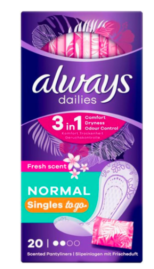 Picture of Always liners Wrapped Fresh 20s