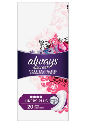 Picture of Always Discreet Liners Plus  20