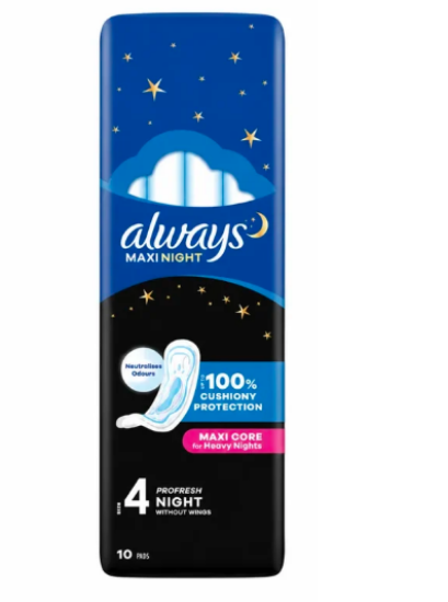 Picture of Always Maxi Night Pads 10 Pads
