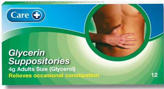 Picture of Care + Glycerin Suppositories 4g Adults Size (glycerol) 12