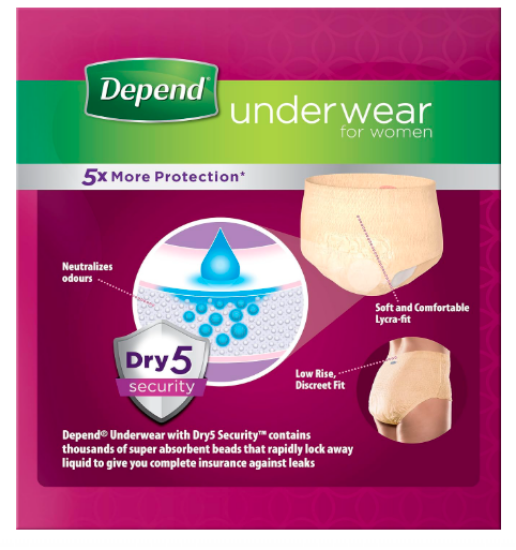 Picture of DEPENDS FEMALE LARGE 9s