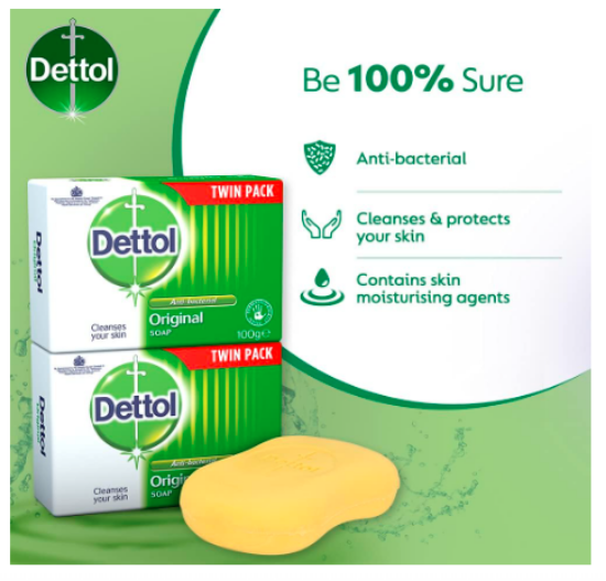 Picture of Dettol Bar Soap Original 2 x 100g