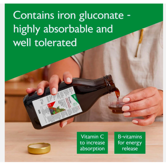 Picture of Floradix Liquid Iron Formula 500ml contains gluten